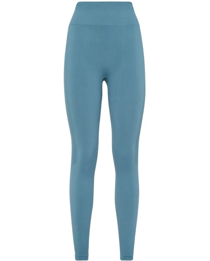 Niebieskie legginsy z logo