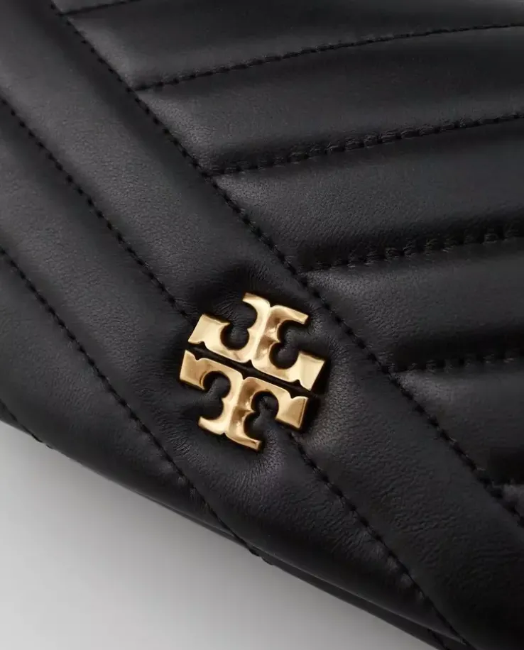 Pikowana czarna torebka Kira Chevron