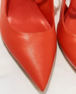 Pomarańczowe sandały na szpilce Slim Clarita