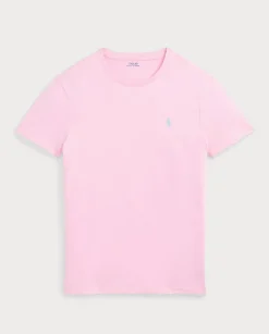 Różowa bawełniana koszulka Slim Fit