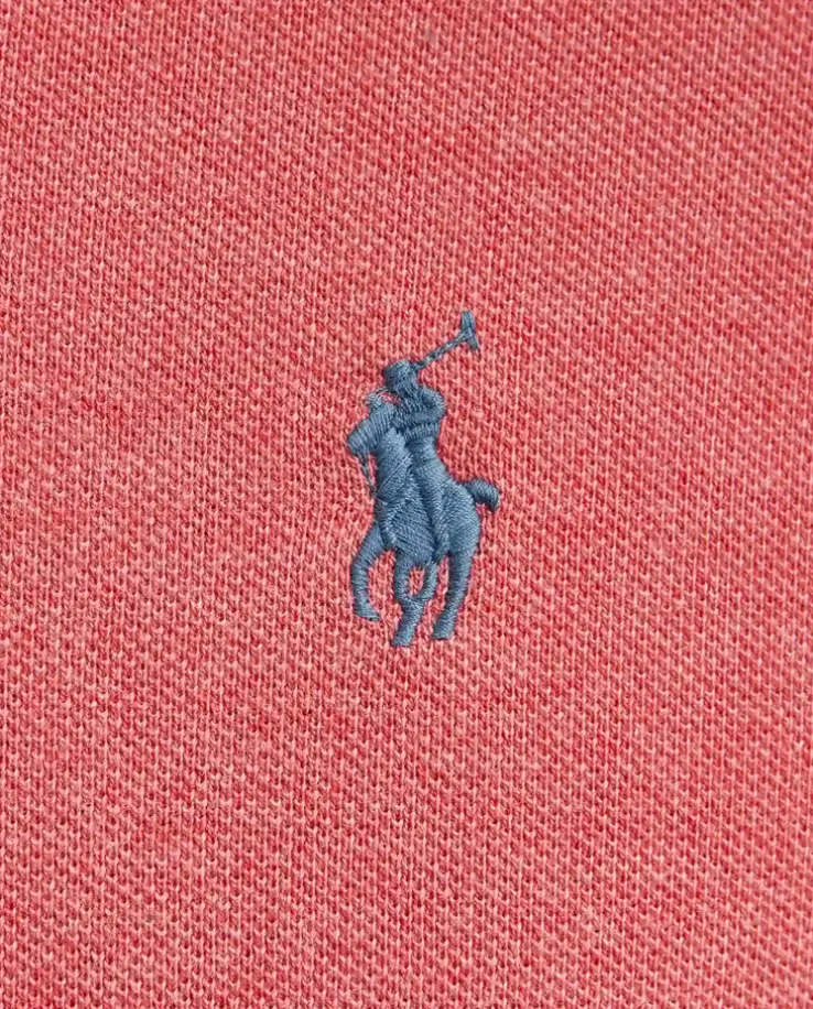 Różowa koszulka polo Custom Slim Fit