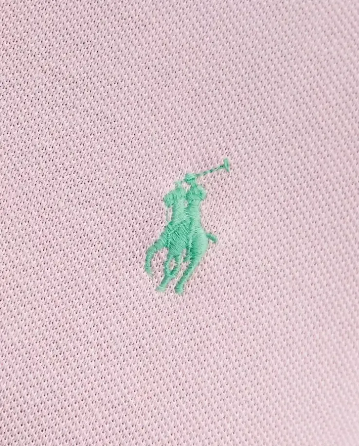 Różowa koszulka polo Custom Slim Fit