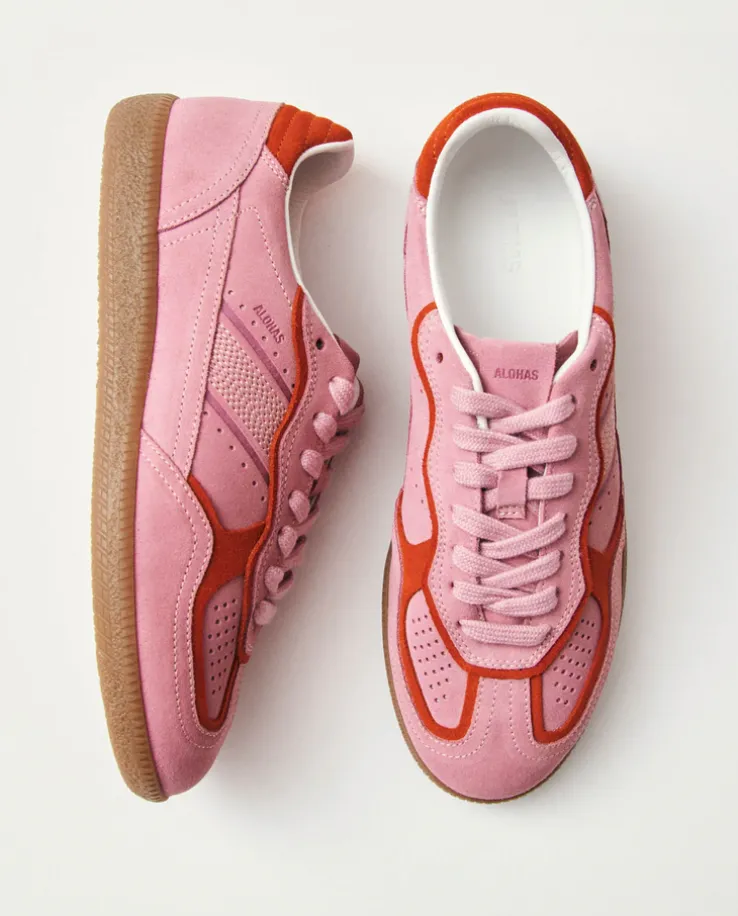 Różowe skórzane sneakersy Tb.490 Rife