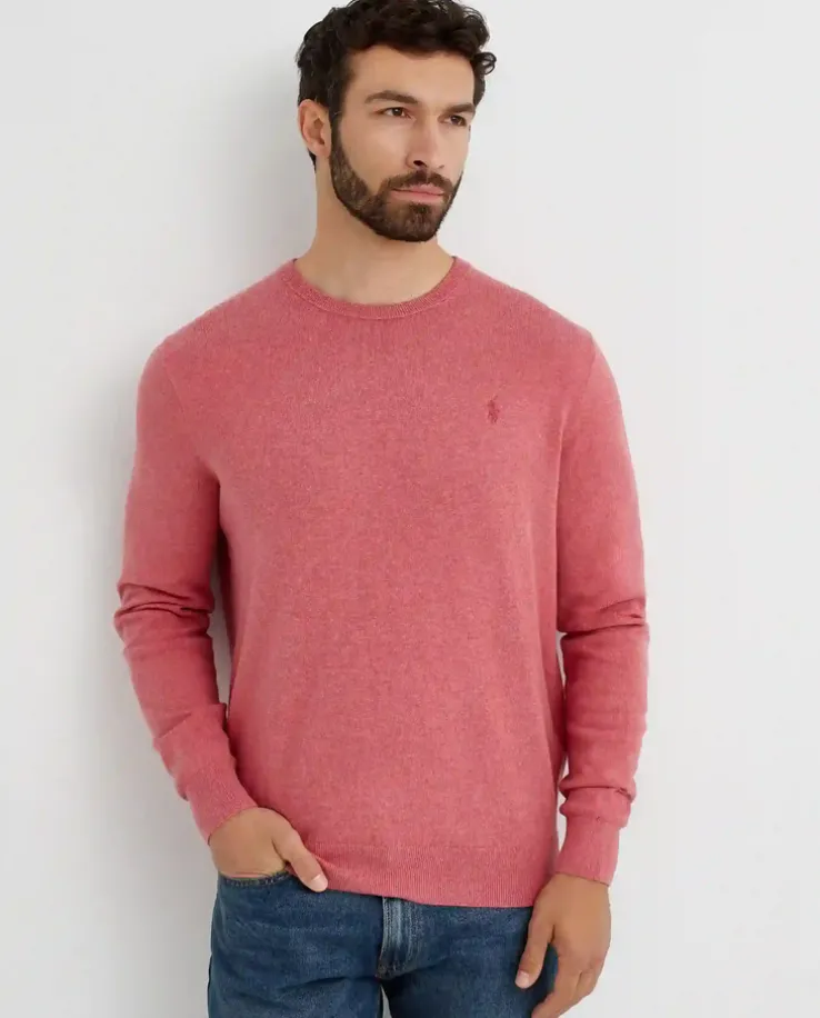 Różowy sweter z logo