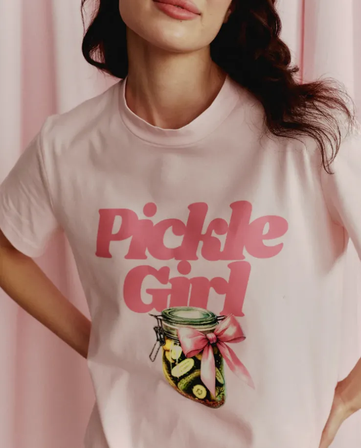 Różowy t-shirt Pickle