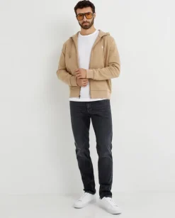 Rozpinana bluza z kapturem i logo