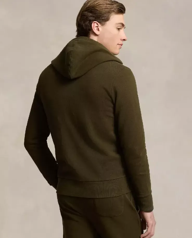 Rozpinana zielona bluza z kapturem