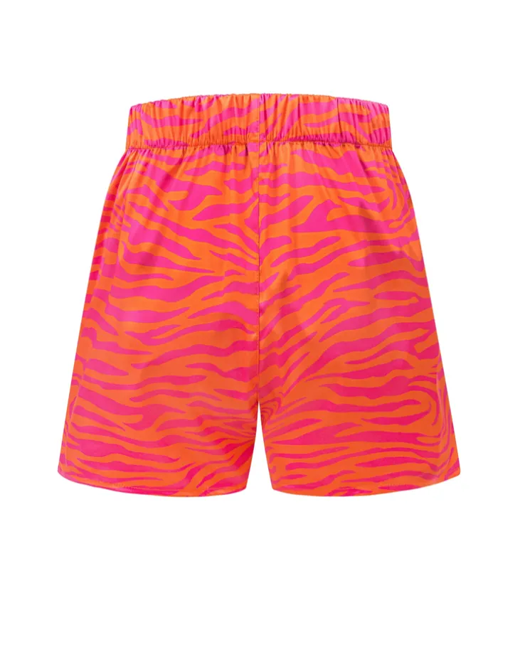 Satynowe boxer shorty z wzorem w zebrę
