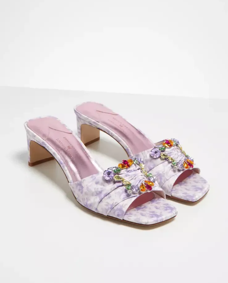 Satynowe mule SOPHIA WEBSTER X LOVE SHACK FANCY