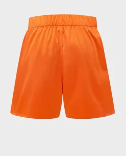 Satynowe pomarańczowe boxer shorty