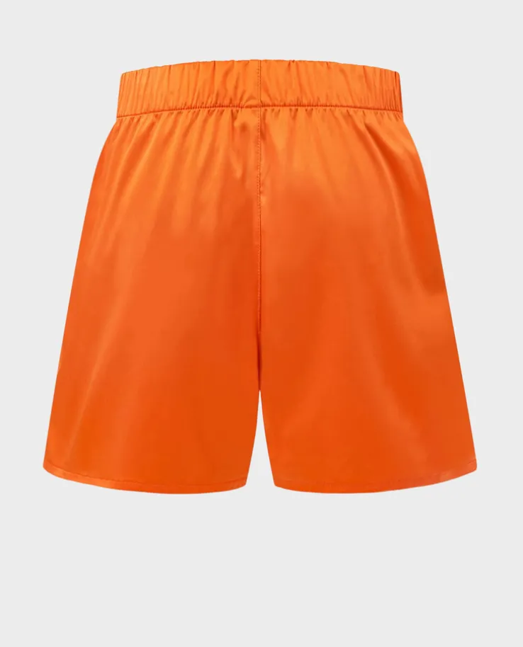 Satynowe pomarańczowe boxer shorty