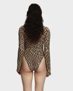 Siateczkowe body Flock Nude Tattoo