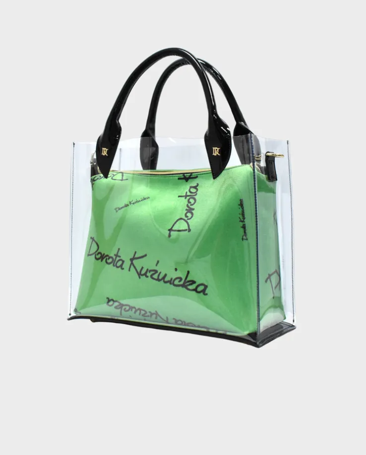 Silikonowa torebka Shopper Green Signatures