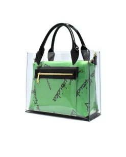 Silikonowa torebka Shopper Green Signatures