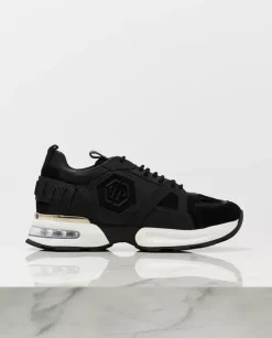 Skórzane czarne sneakersy Runner