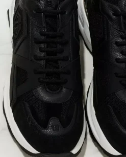 Skórzane czarne sneakersy Runner
