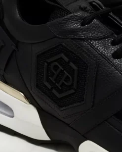 Skórzane czarne sneakersy Runner
