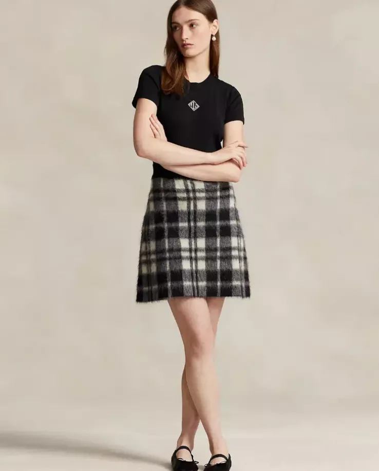 Spódnica mini w kratę