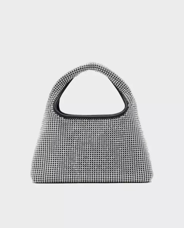 Srebrna torebka The Sack mini