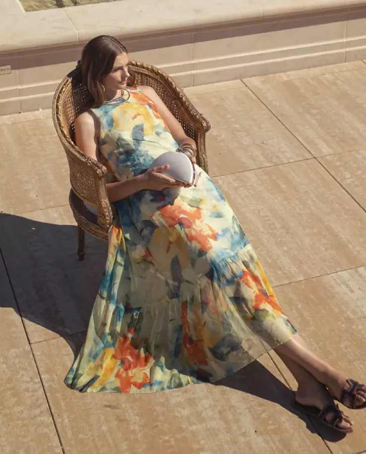 Sukienka maxi w kwiatowy print Faenza