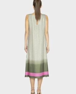 Sukienka w zielony print