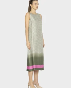 Sukienka w zielony print