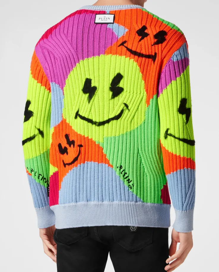 Sweter z kolorowym printem