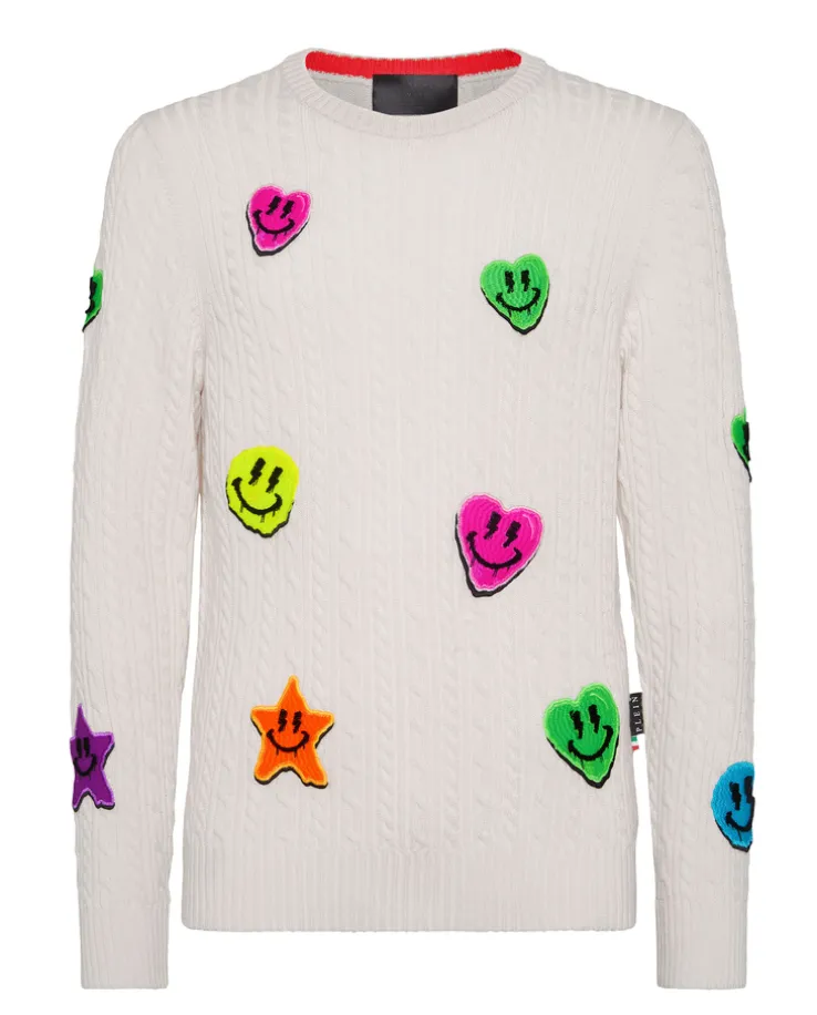 Sweter z kolorowym printem