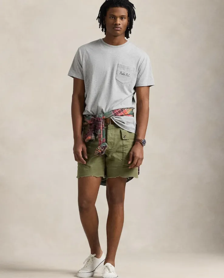 Szara koszulka z logo Custom Slim Fit