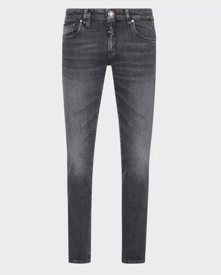 Szare jeansy Super Fit