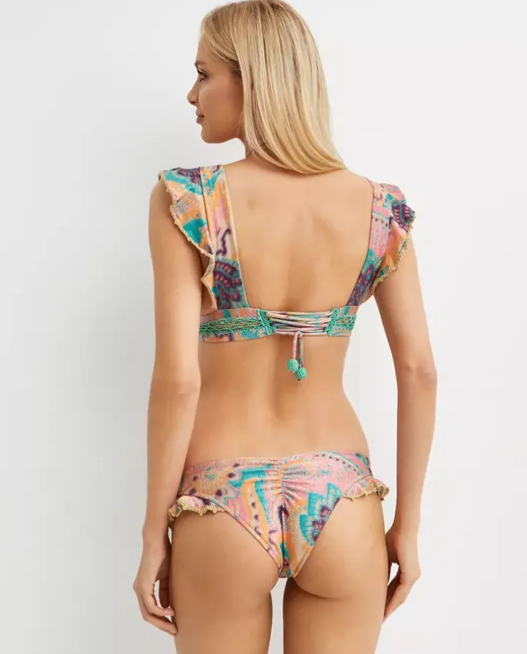 Top od bikini z falbanką Huru