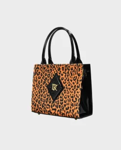 Torebka z printem Orange Panther Velour
