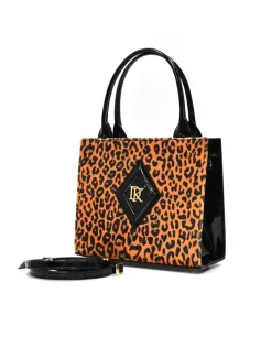 Torebka z printem Orange Panther Velour
