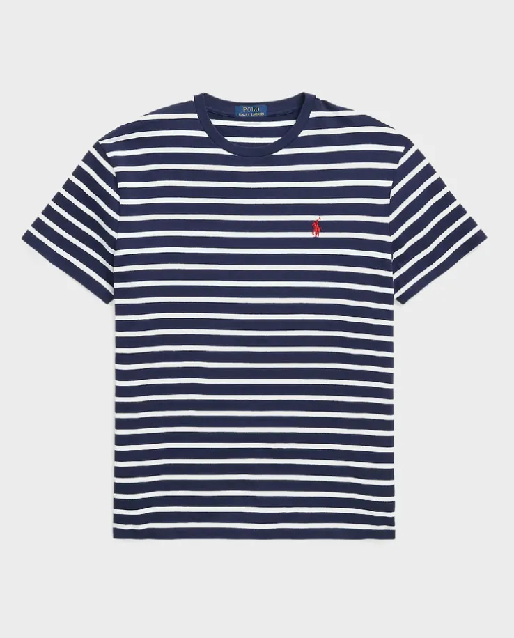 T-shirt w paski Custom Slim Fit