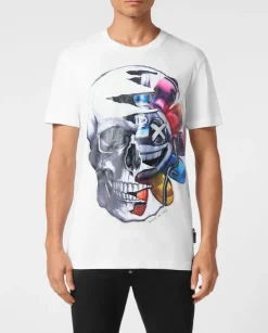 T-shirt z kolorowym motywem czaszki