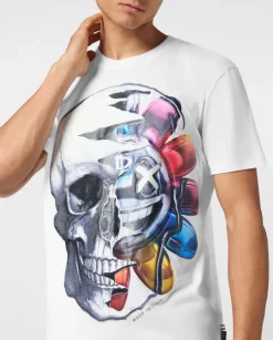 T-shirt z kolorowym motywem czaszki