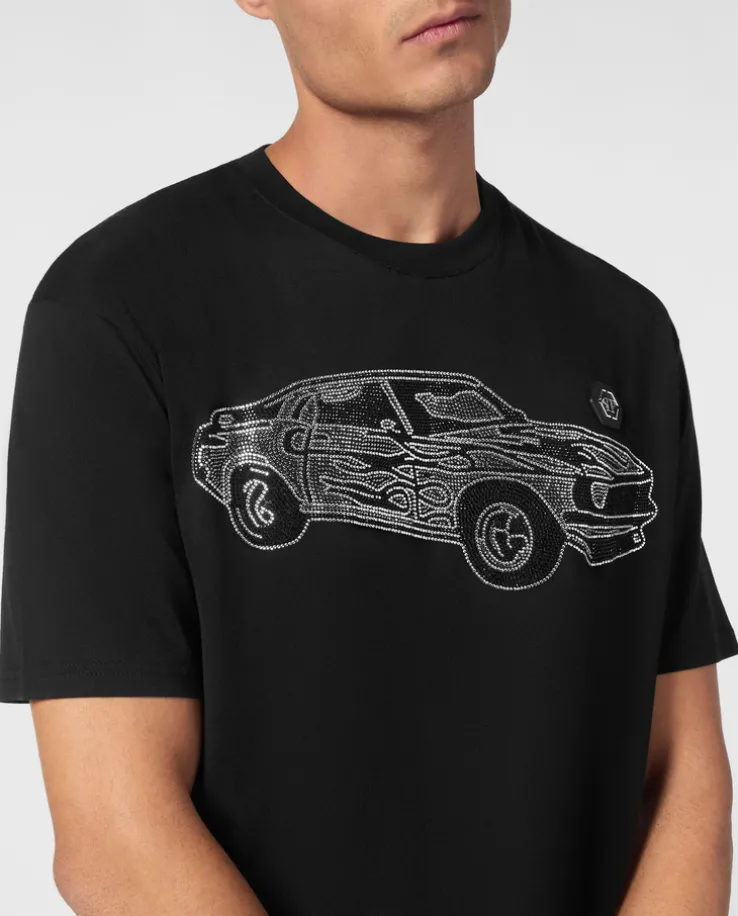 T-shirt z kryształami