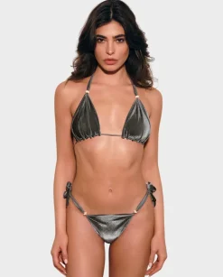Welurowe bikini Grey Velvet
