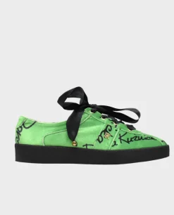 Welurowe sneakersy Green Signatures
