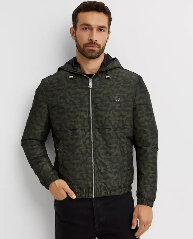 Wiatrówka we wzór moro Camouflage