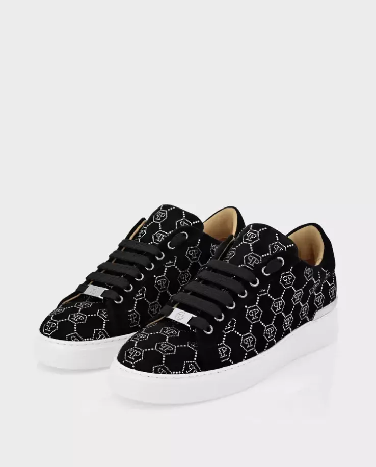 Zamszowe sneakersy Lo-Top z monogramem