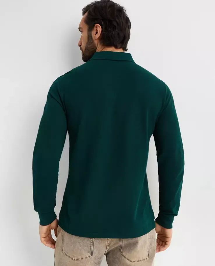 Zielona bluzka polo Custom Slim Fit