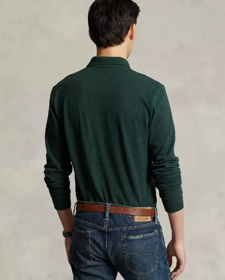 Zielona bluzka polo Custom Slim Fit