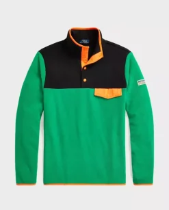 Zielony polar z kieszonką