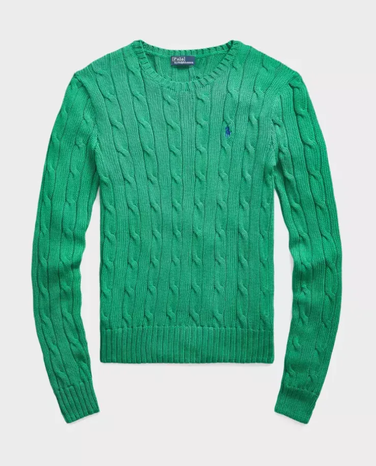 Zielony sweter Slim Fit z logo