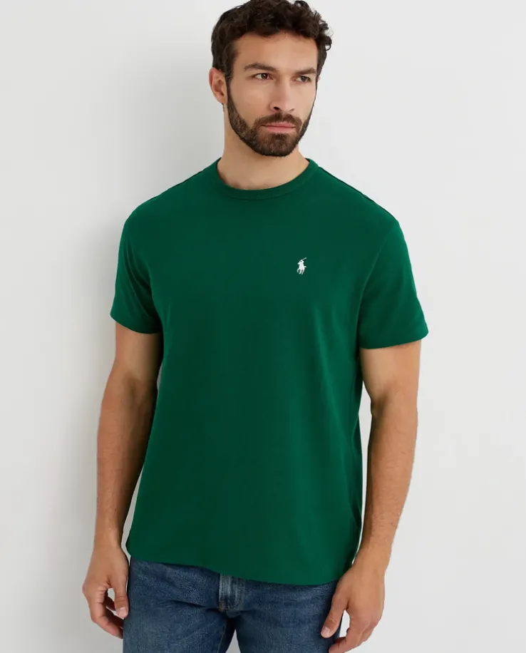 Zielony t-shirt z logo Classic Fit