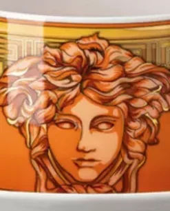 Złoto-pomarańczowa filiżanka do herbaty Medusa Orange Coin